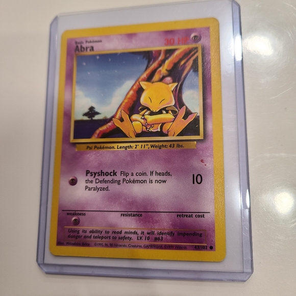 Pokemon Other - 1999 Pokemon Abra 43/102